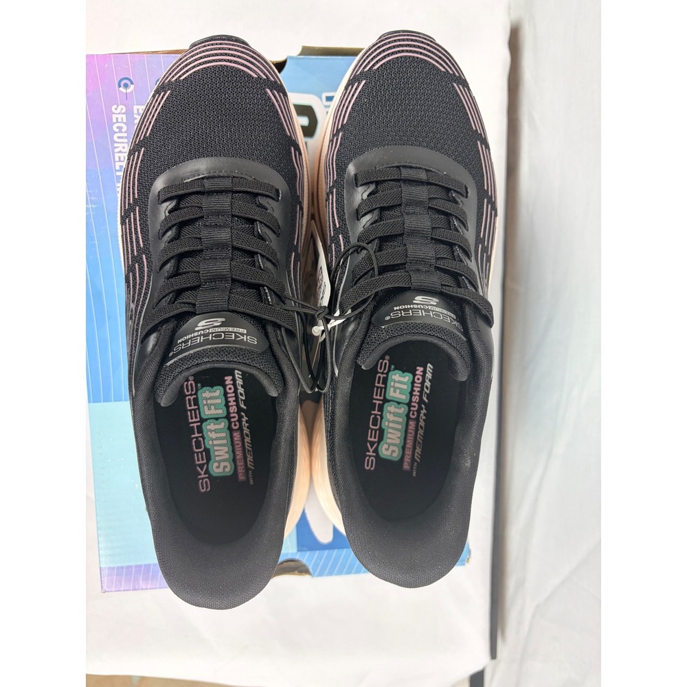 Skechers Hands Free Slip-ins Swift Fit Sneakers Black Purple‎ 179313S Womens 6.5 - Picture 4 of 8